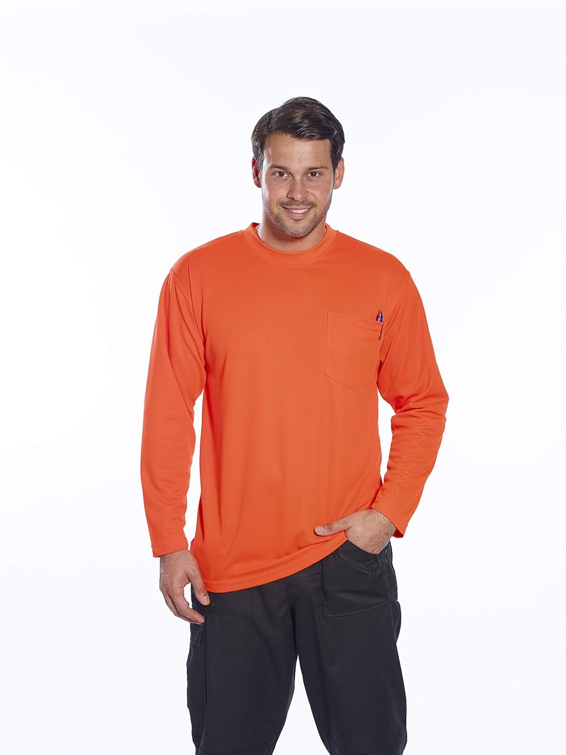 S579 Non ANSI Pocket Long Sleeve T-Shirt Yellow, X-Large