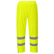 Hi-Vis Rain Trousers Viz Work Cargo Work Pants Reflective Waterproof Rain ANSI E, Yellow, Large