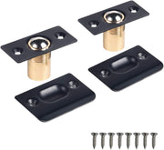Door Ball Catch,Stainless Steel Adjustable Ball Catch Door Hardware (2Pcs(Black)