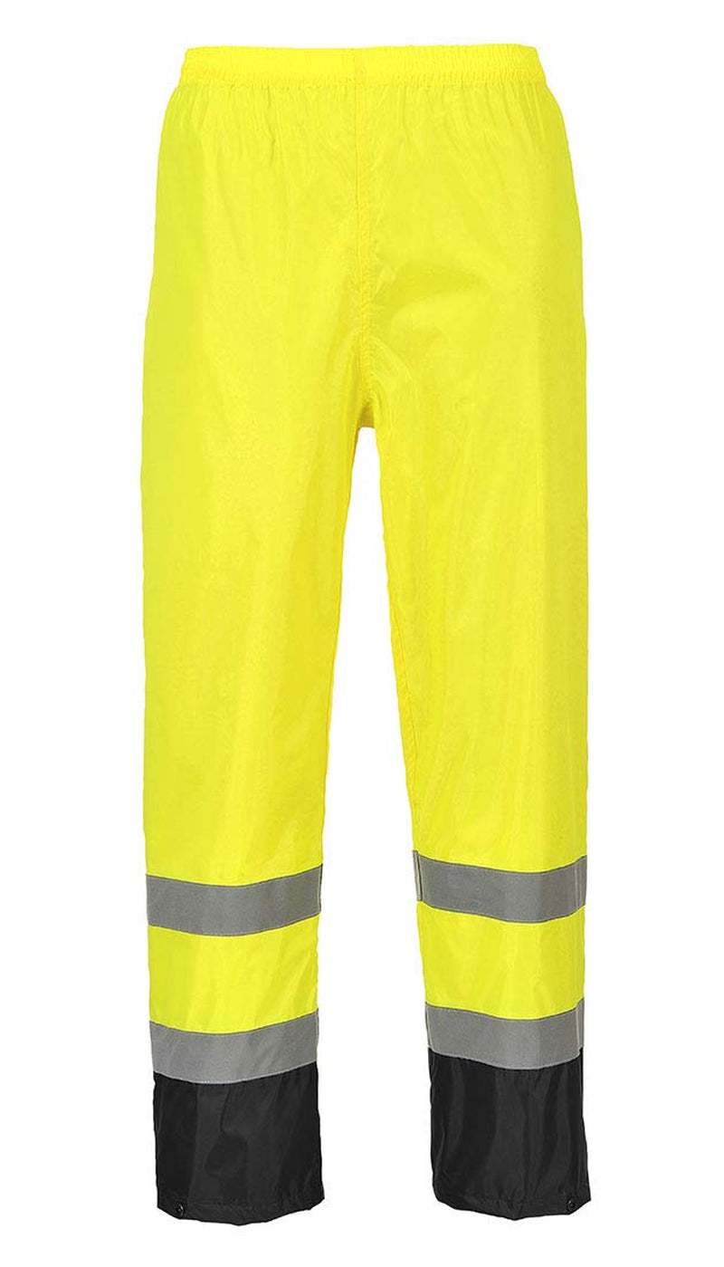H444 Hi-Vis Classic Contrast Work Pants Reflective Waterproof Rain ANSI E