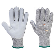 A630 Cut Resistant Work Gloves Razor Lite Leather Palm Gloves Gray, Small-KarWorkwear