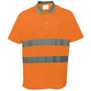 Cotton Comfort Reflective Safety Short Sleeve Polo Shirt-KarWorkwear