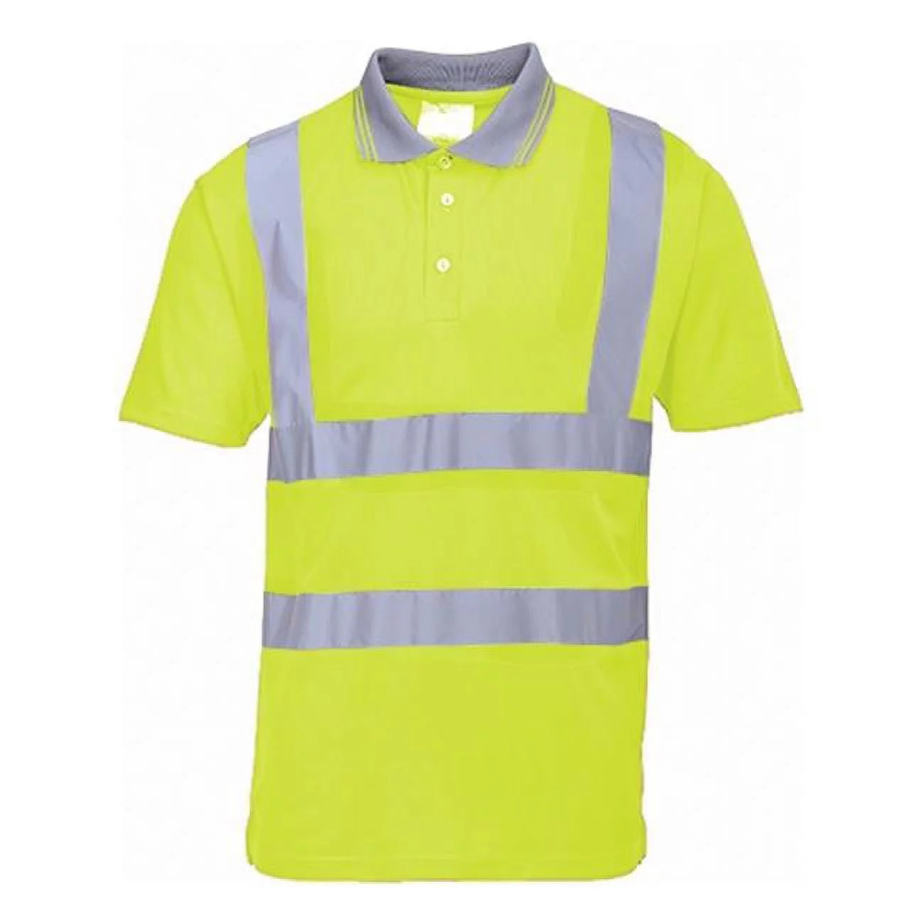 S477 Hi-Vis Short Sleeve Polo Shirt Yellow, Large-KarWorkwear