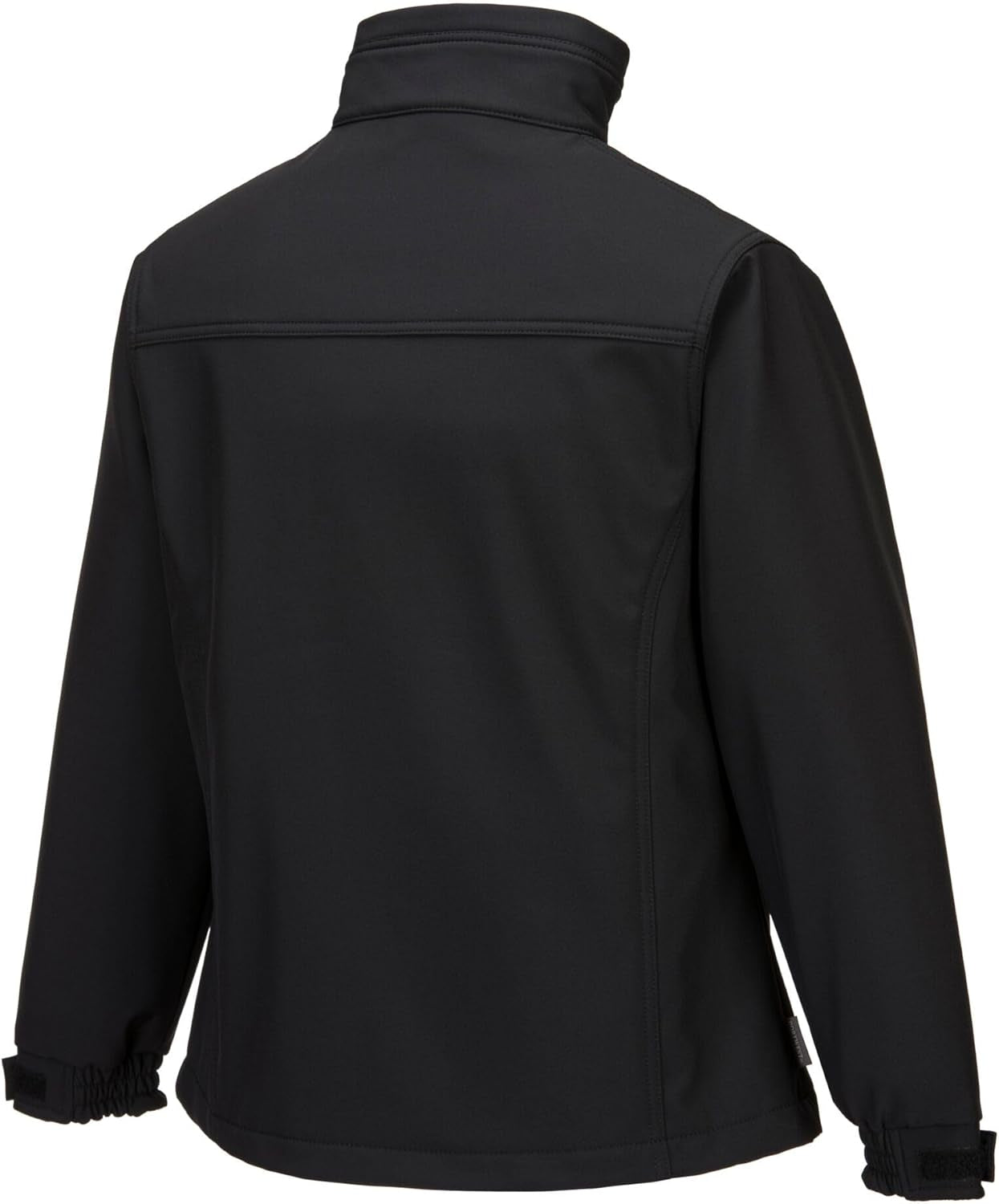 TK41 Womens Softshell Jacket Windproof Water Resistant 3 Layer Fleece Lined Design, Black, L