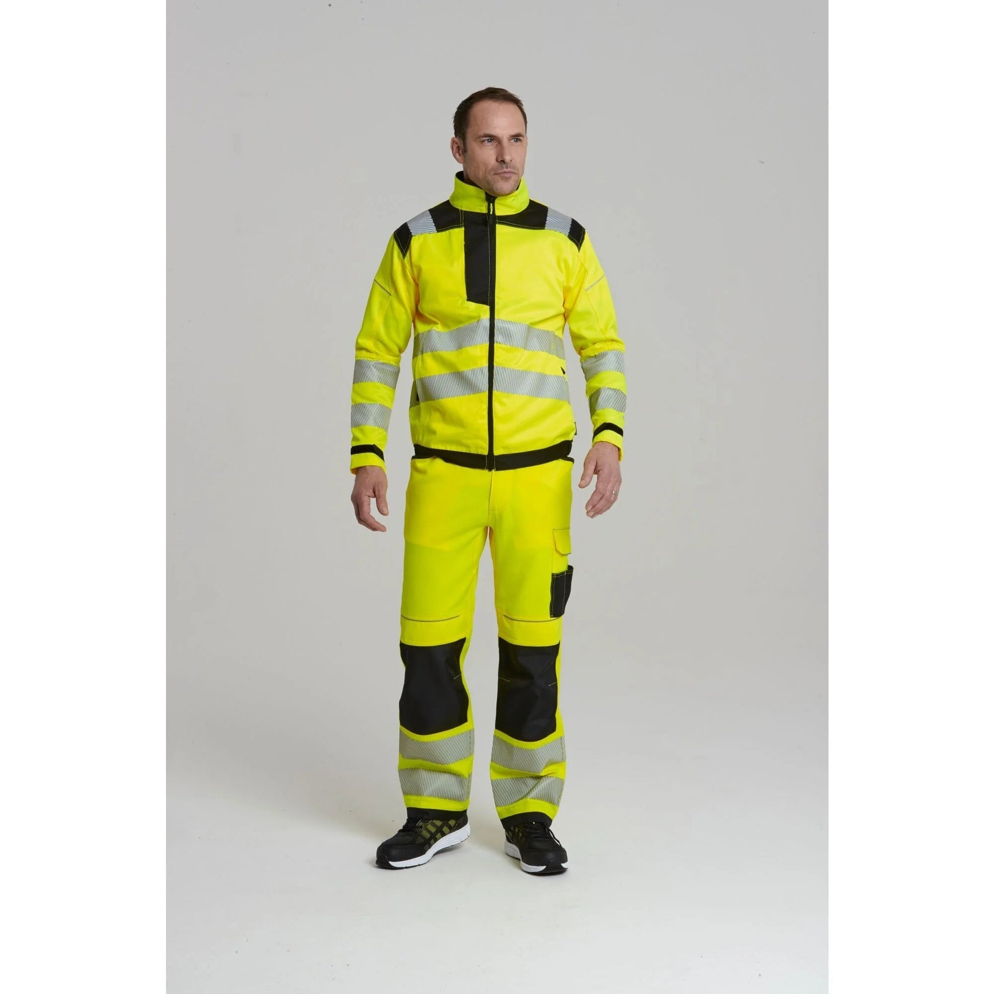 PW340 Hi-Vis Workwear Safety Pants Yellow/Black, 46-KarWorkwear