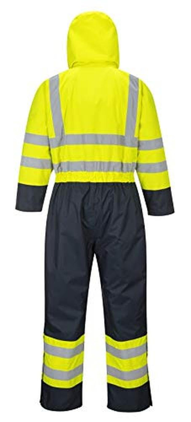 S485 Hi-Vis Contrast Coverall Yellow/Black, Medium