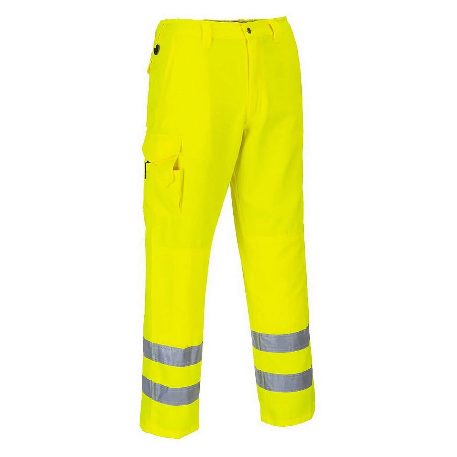 E046 Mens Reflective Hi-Vis Cargo Pants Yellow Tall, X-Large-KarWorkwear