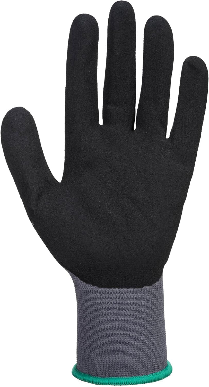 A350 Grip Work Gloves - Lightweight Nitrile Foam Dermiflex Safety Gloves Black