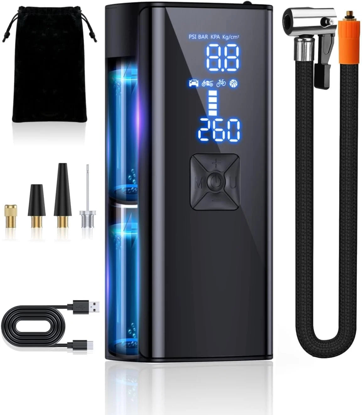 ABKH Tire Inflator 150PSI Portable Air Compressor,For Car Tires with 25000Mah Battery