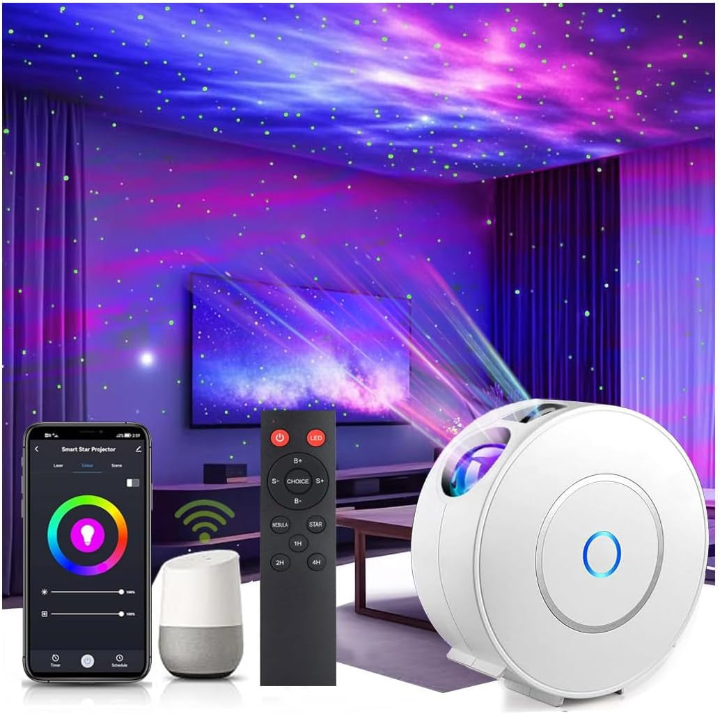 Galaxy Projector for Bedroom, Star Projector,Smart APP & Voice Control Galaxy Lamp, Compatible with Alexa & Google Home, for Kids Adults Bedroom,Room Decor,Game Room,Party