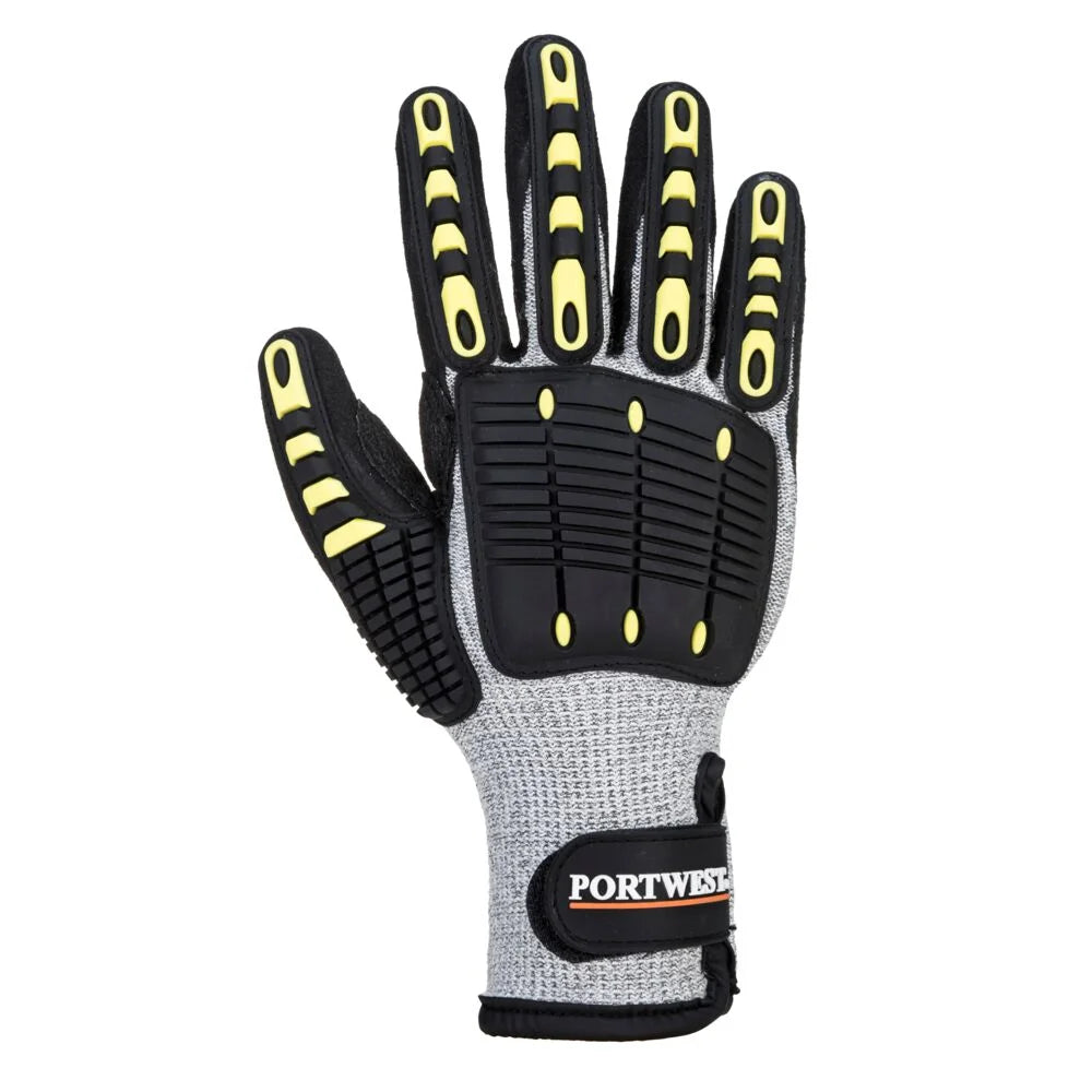 A729 anti Impact Cut Resistant Therm Safety Work Gloves Gray/Black, Xx-Large-KarWorkwear
