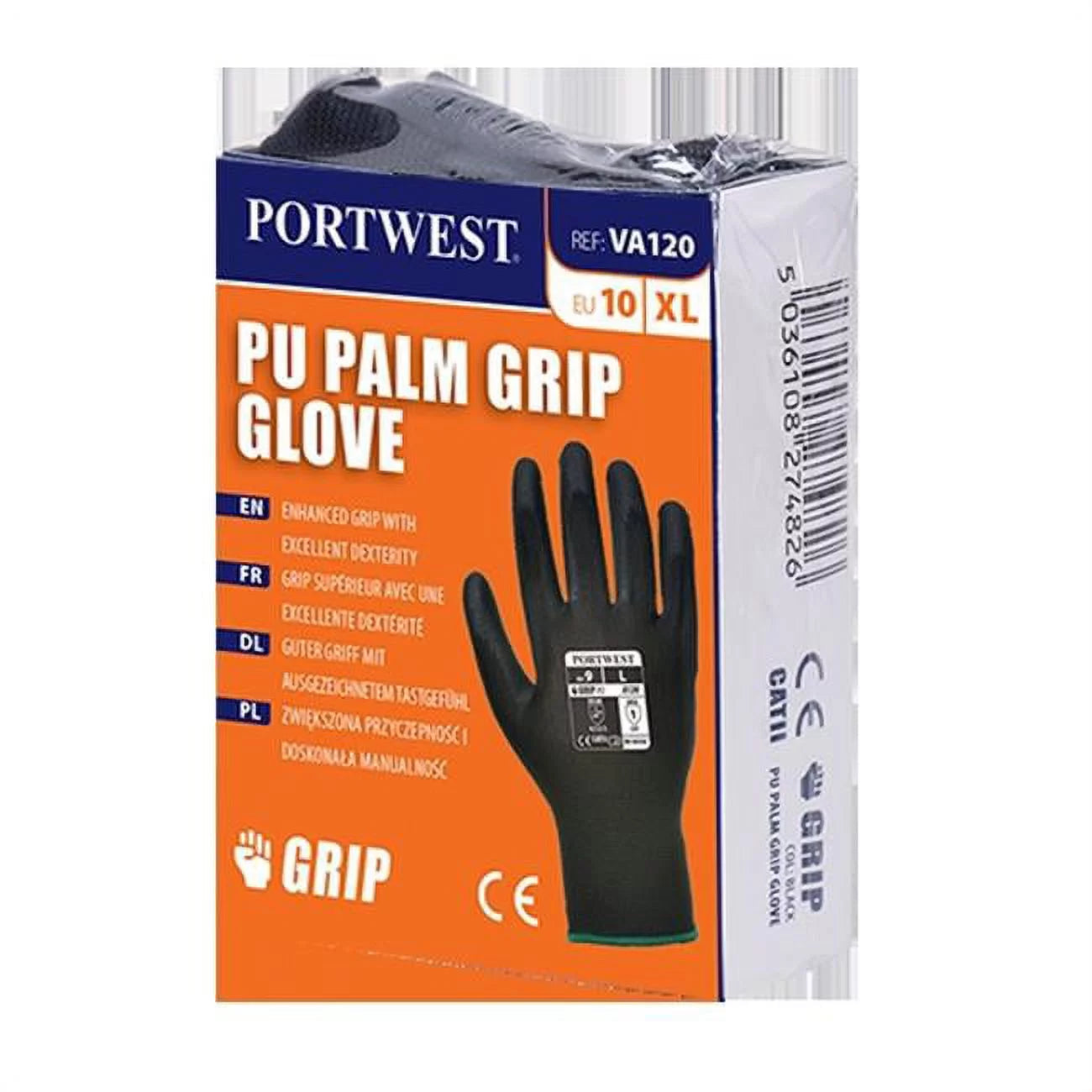 VA120 Vending PU Palm Glove Black, Medium-KarWorkwear