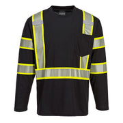 Iona plus T-Shirt L/S, Regular Length, Color: Black, Size: 6XL, S346BKR6XL