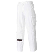 S817 Elasticated Painters Workwear Protection Pants White, 3X-Large