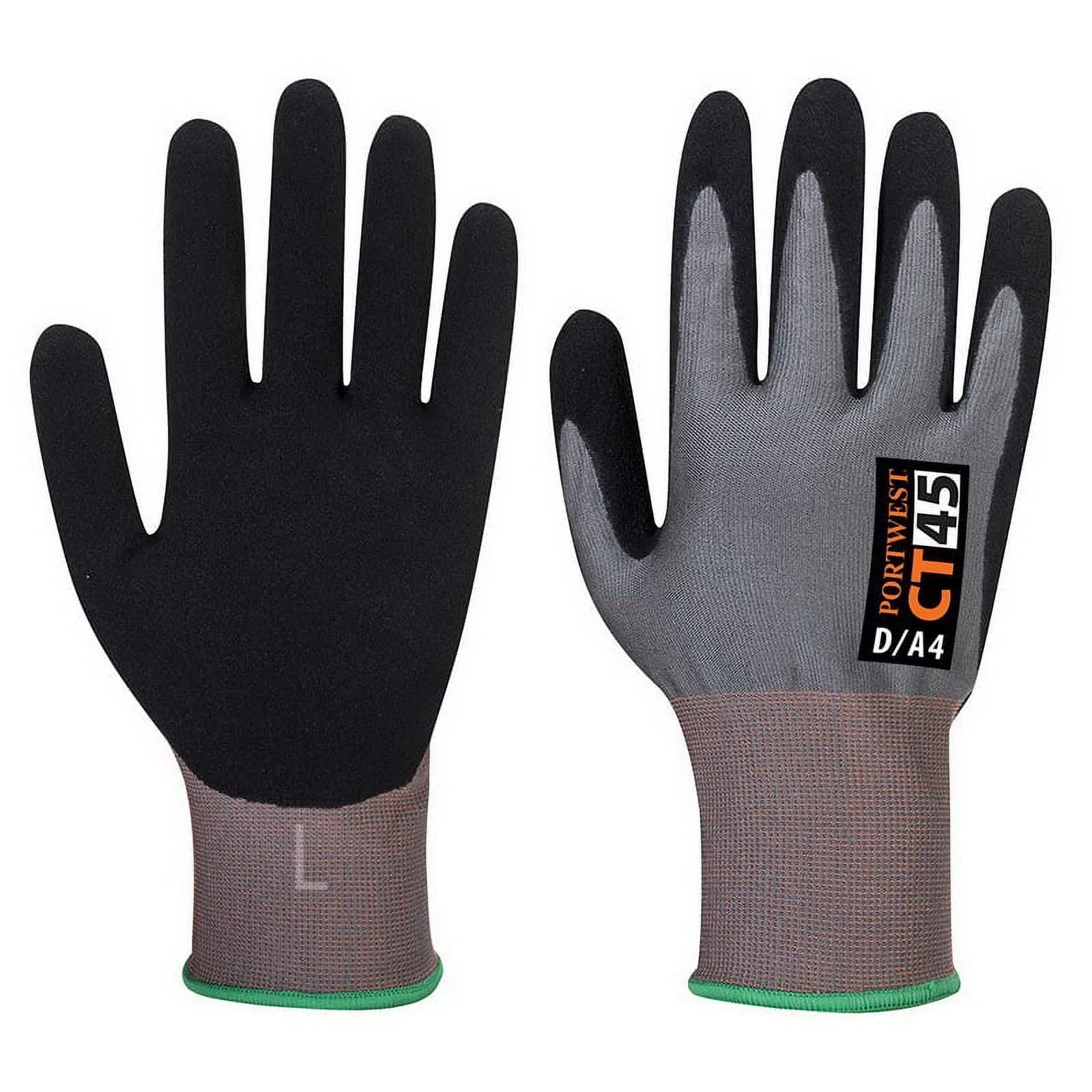 CT45 Cut Resistant D18 Nitrile Work Glove Gray/Black, Medium-KarWorkwear