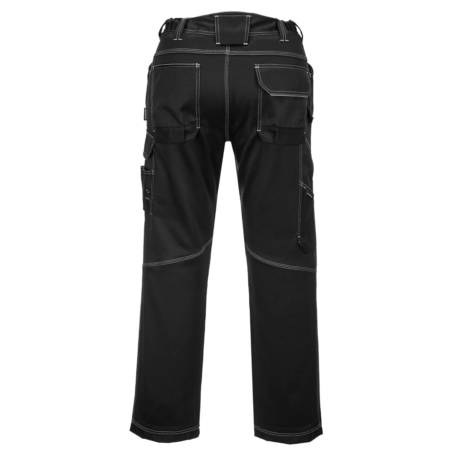 PW380 Women'S Work Pants - Stretch Fabric PW3 Workwear Utility Safety Pants with Knee Pad Pockets, Black 32