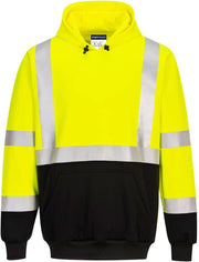 UB324 Men'S Hi Vis 2-Tone Reflective Hooded Sweatshirt Yellow/Black, 6X-Large
