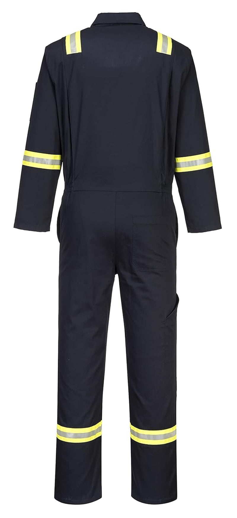 F129 Men'S Cotton Work Coveralls Iona Xtra Reflective Coveralls Workwear Overalls 100% Cotton Navy, 3X-Large