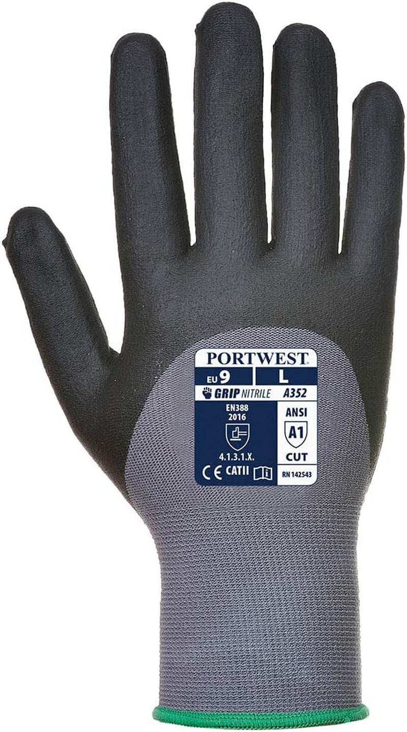 Dermiflex Ultra Glove Handling Work Protective Safety Grip Resistant ANSI 105, Large