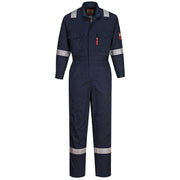 FR504 Women'S FR Coveralls - Bizflame 88/12 Reflective Flame Resistant Safety Workwear Coveralls Navy, Xx-Large
