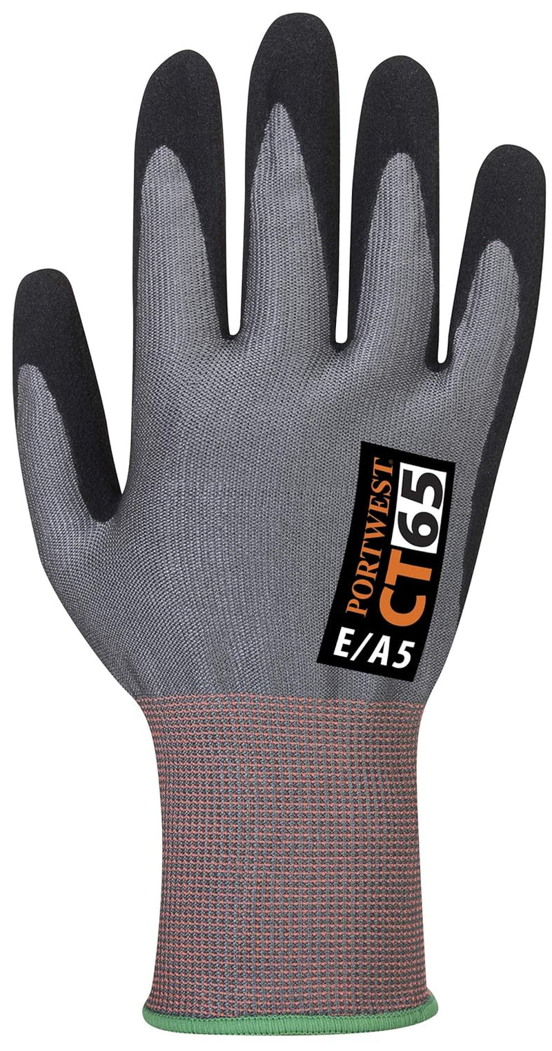 CT65 Cut Resistant D18 Nitrile Gray/Black, Large