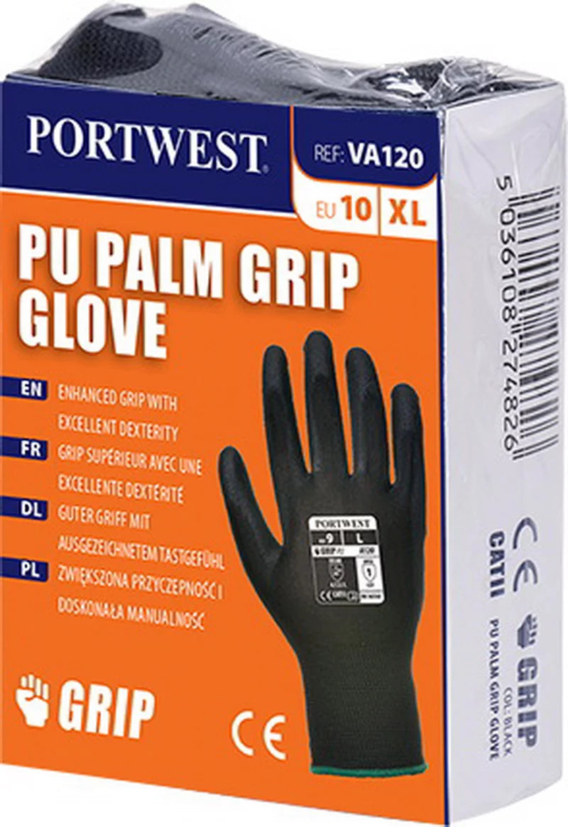 VA120 Vending PU Palm Glove Gray, Small-KarWorkwear