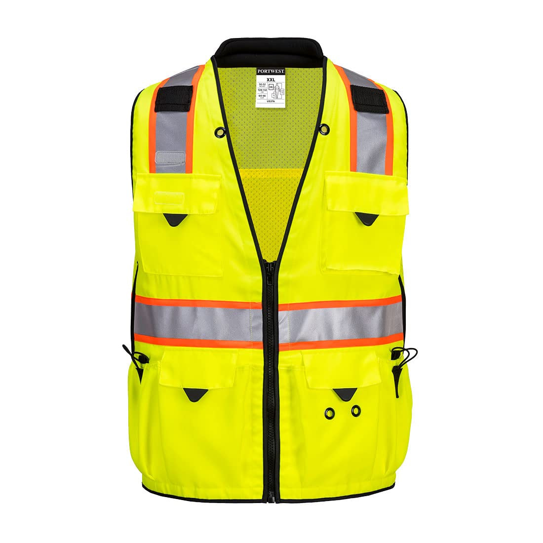 US376 Expert Pro Surveyor Vest Yellow/Black, Xx-Large