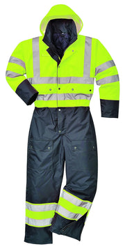 S485 Hi-Vis Contrast Coverall Yellow/Black, Small