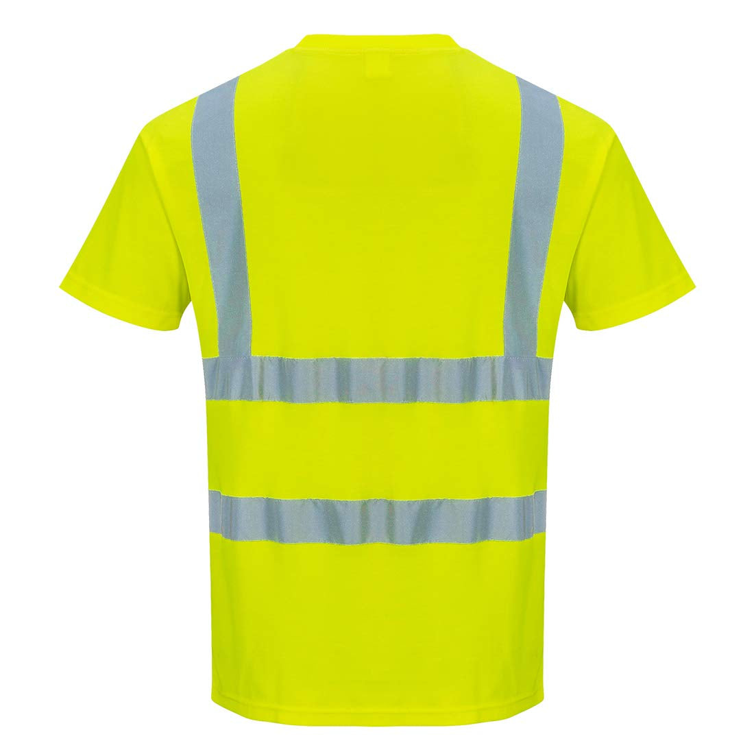 Hi-Vis T Shirt Viz Visibility Reflective Safety Work Wear Top ANSI 2, 6XL Yellow
