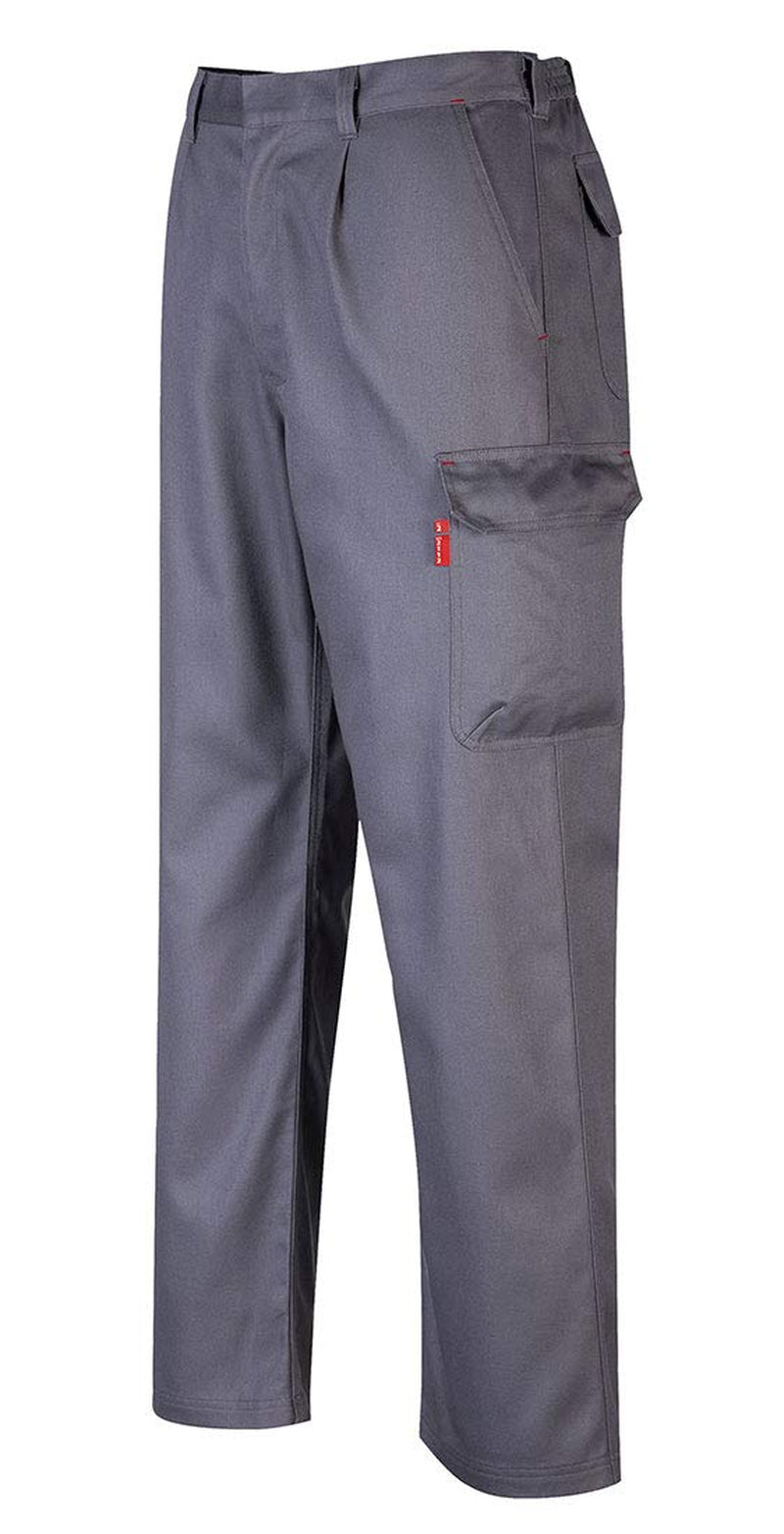 BZ31 Mens Safety Cargo Pants in Flame Resistant Bizweld ASTM NFPA, Gray, 3 XLT