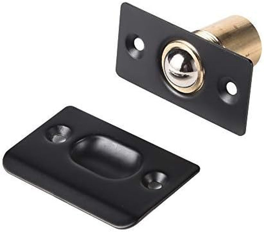 Door Ball Catch,Stainless Steel Adjustable Ball Catch Door Hardware (2Pcs(Black)