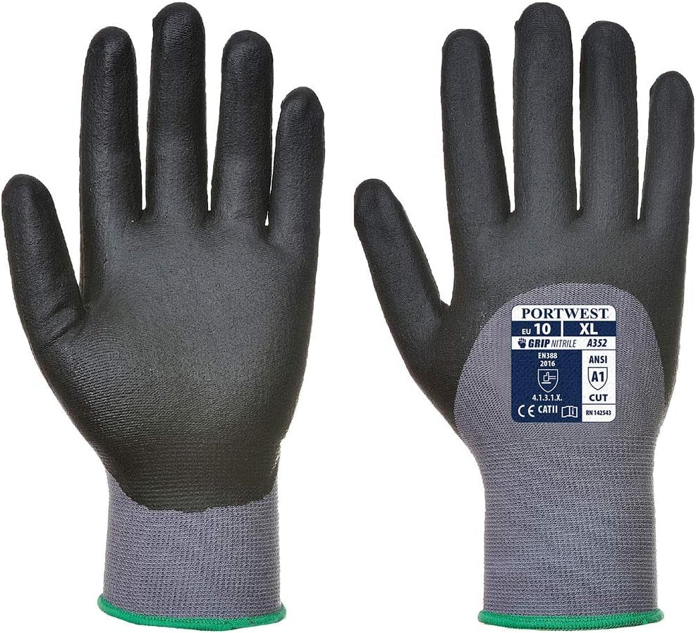 Dermiflex Ultra Glove Handling Work Protective Safety Grip Resistant ANSI 105, Large