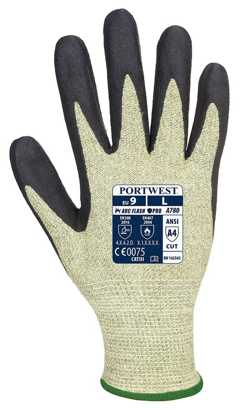 A780 Flame Resistant Arc Grip Glove Green/Black, Xx-Large