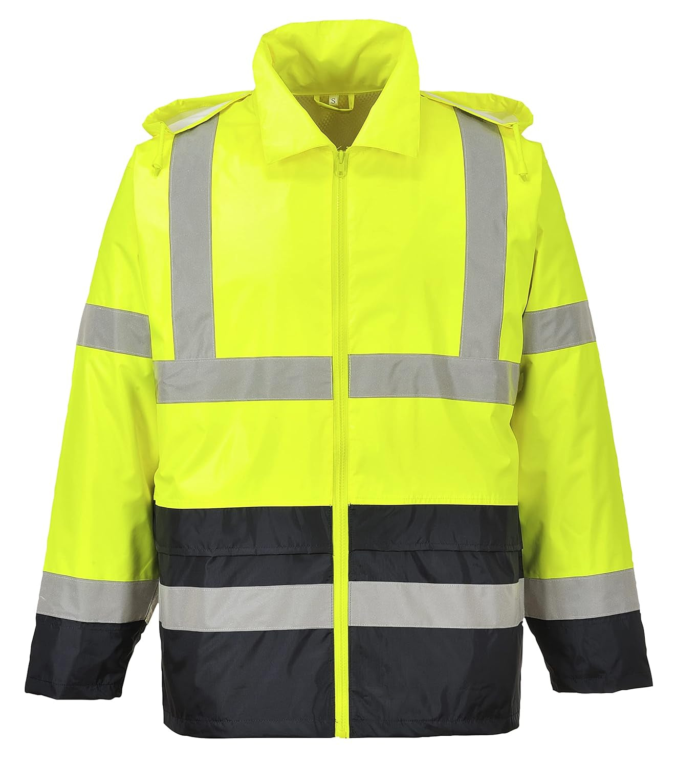 UH443 Classic Waterproof Rain Jacket in Reflective Contrast Hivis ANSI, X Large