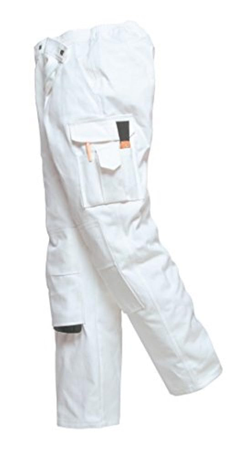 S817 Elasticated Painters Workwear Protection Pants White Tall, Xx-Large