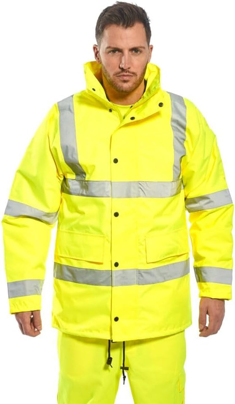 US460 Hi-Vis Waterproof Rain Traffic Jacket Yellow, 6X-Large