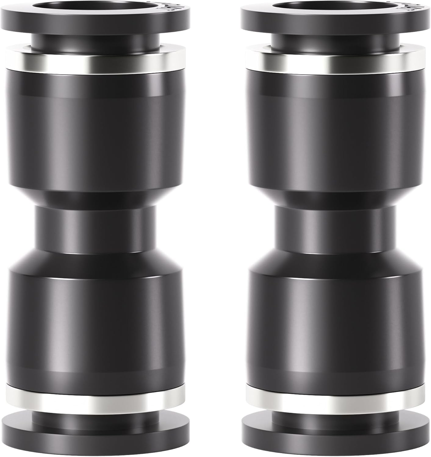 Black Straight 1/2 Inch Tube OD Push to Connect Tube Fittings Push Lock PU-1/2 (Pack of 2)