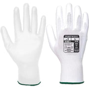 VA120 Smooth Vending PU Coated Palm Dipped Work Gloves White, Large-KarWorkwear