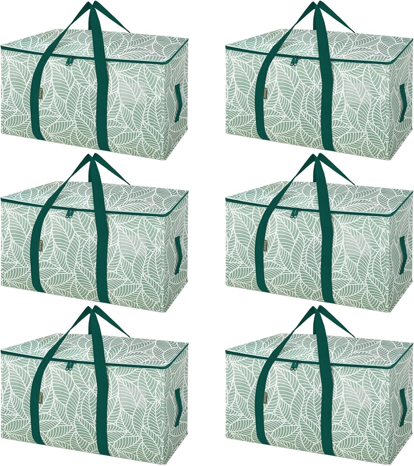 8-Pack Oversized Moving Bags with Reinforced Handles, Heavy-Duty Storage Tote for Clothes, Moving Supplies (Black, 8-Pack)