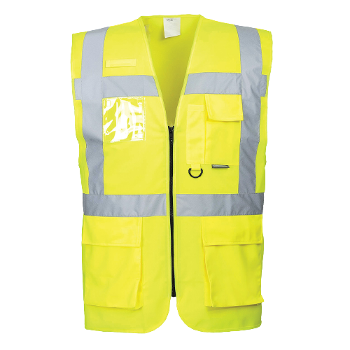 Portwest Berlin Executive Vest Hi Vis Front Zip Open Reflective Work Safety S476-KarWorkwear