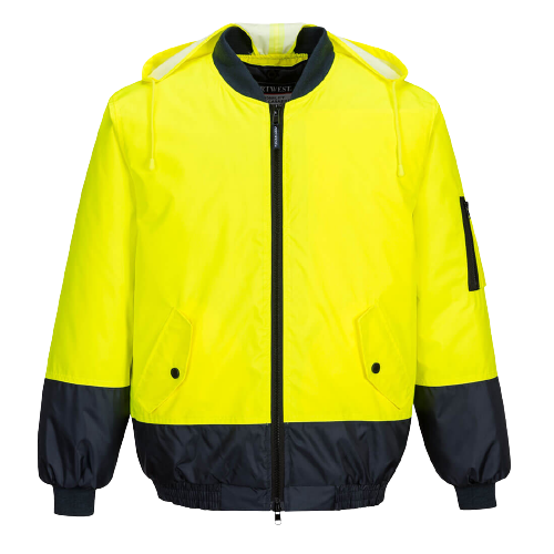 Portwest Hi-Vis Bomber Jacket 2 Tone Waterproof Reflective Work Safety MJ304-KarWorkwear