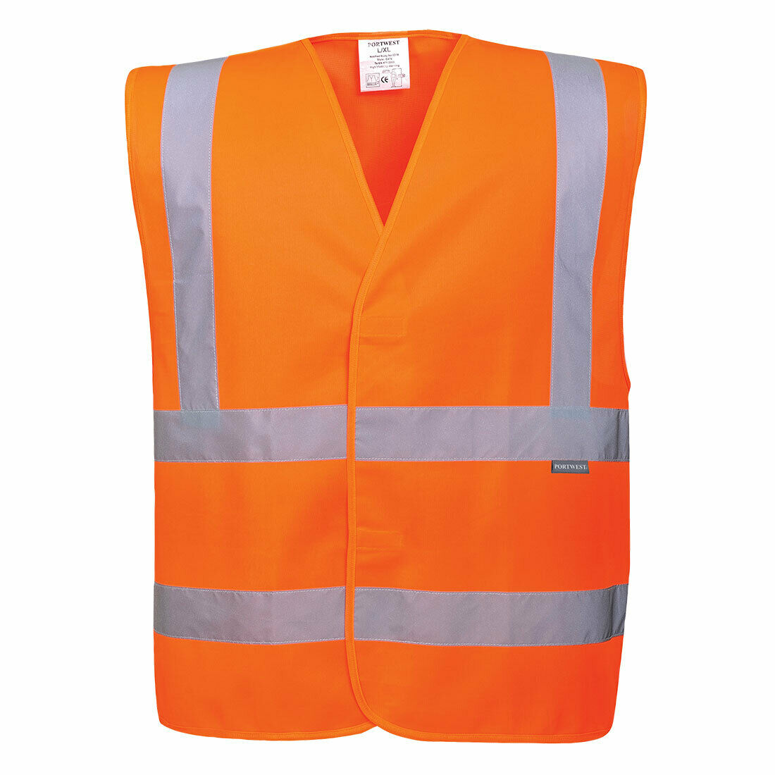 Portwest Mens Hi-Vis Two Band & Brace Vest Reflective Lightweight Work C470-KarWorkwear