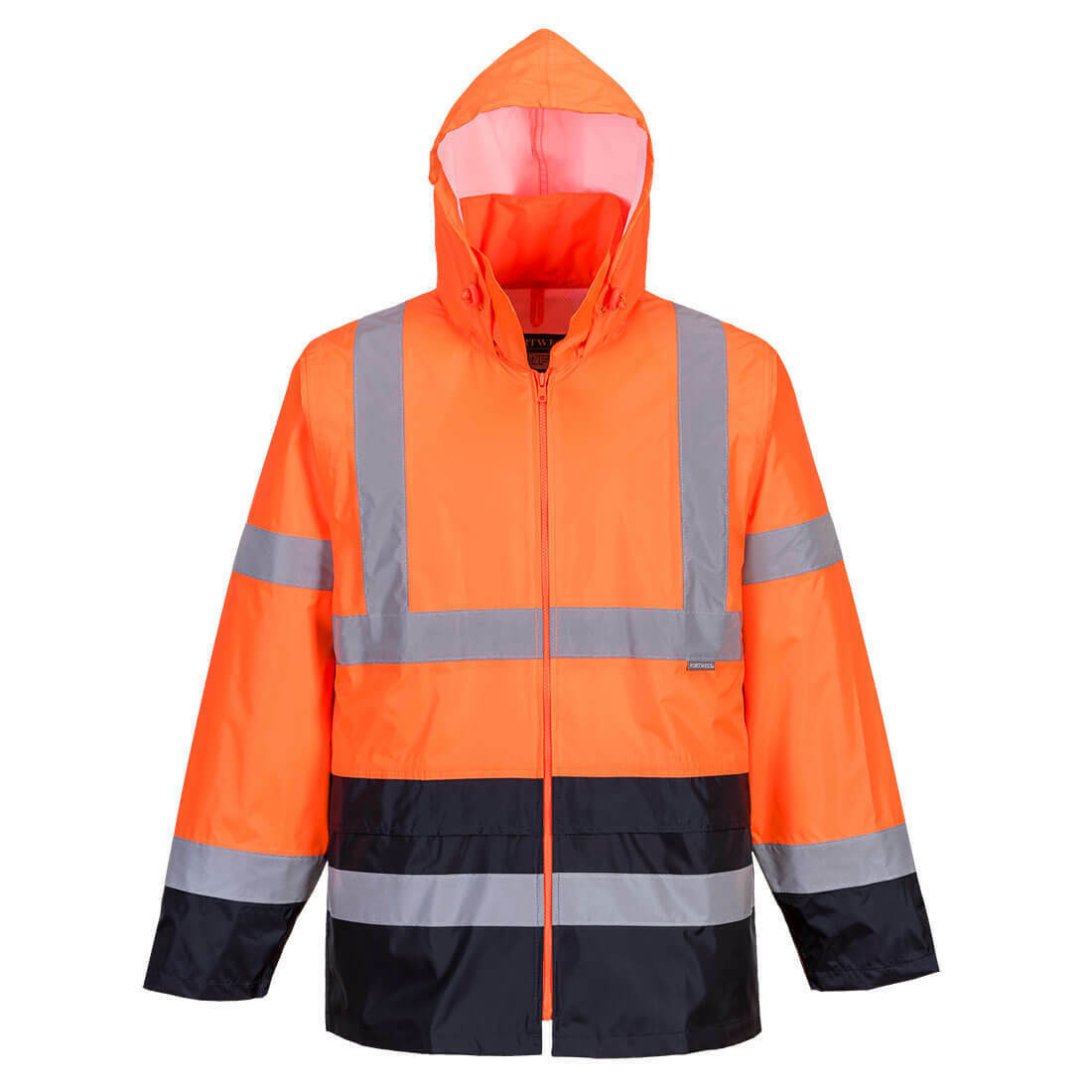 Portwest Mens Hi-Vis Classic Contrast Rain Jacket Reflective Work Safety H443-KarWorkwear