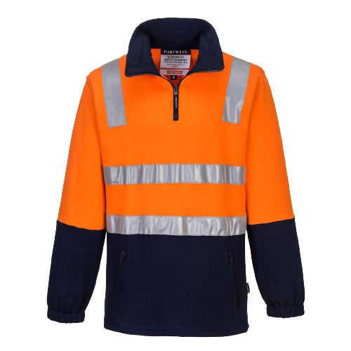 Portwest Cotton Brush Fleece Jumper with Tape Reflective Safety MF615-KarWorkwear