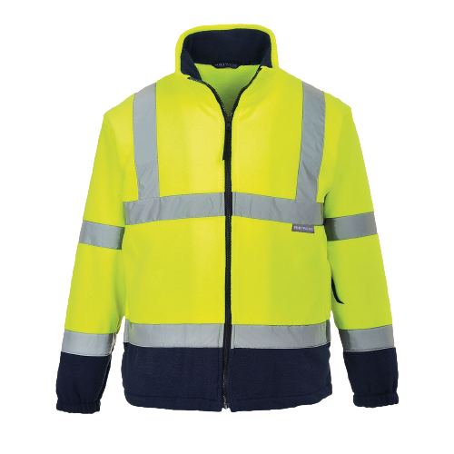 Portwest Polar Fleece Jacket Collar Zip Opening Reflective Work Safety F301-KarWorkwear