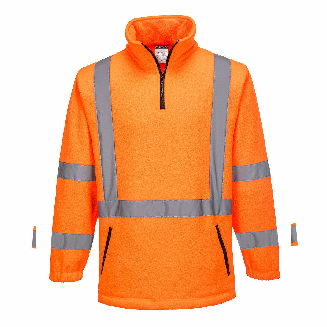 Portwest Cross Back Polar Fleece Jumper Reflective Tape Work Safety MF116-KarWorkwear