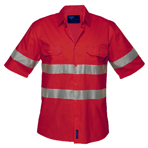 Portwest Hi-Vis Lightweight Short Sleeve Shirt with Tape Reflective Work Safety-KarWorkwear