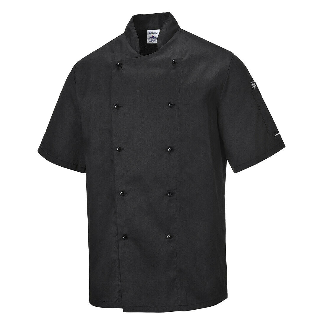 Portwest Mens Kent Chefs Jacket Mandarin Collar Durable Comfort Work C734-KarWorkwear