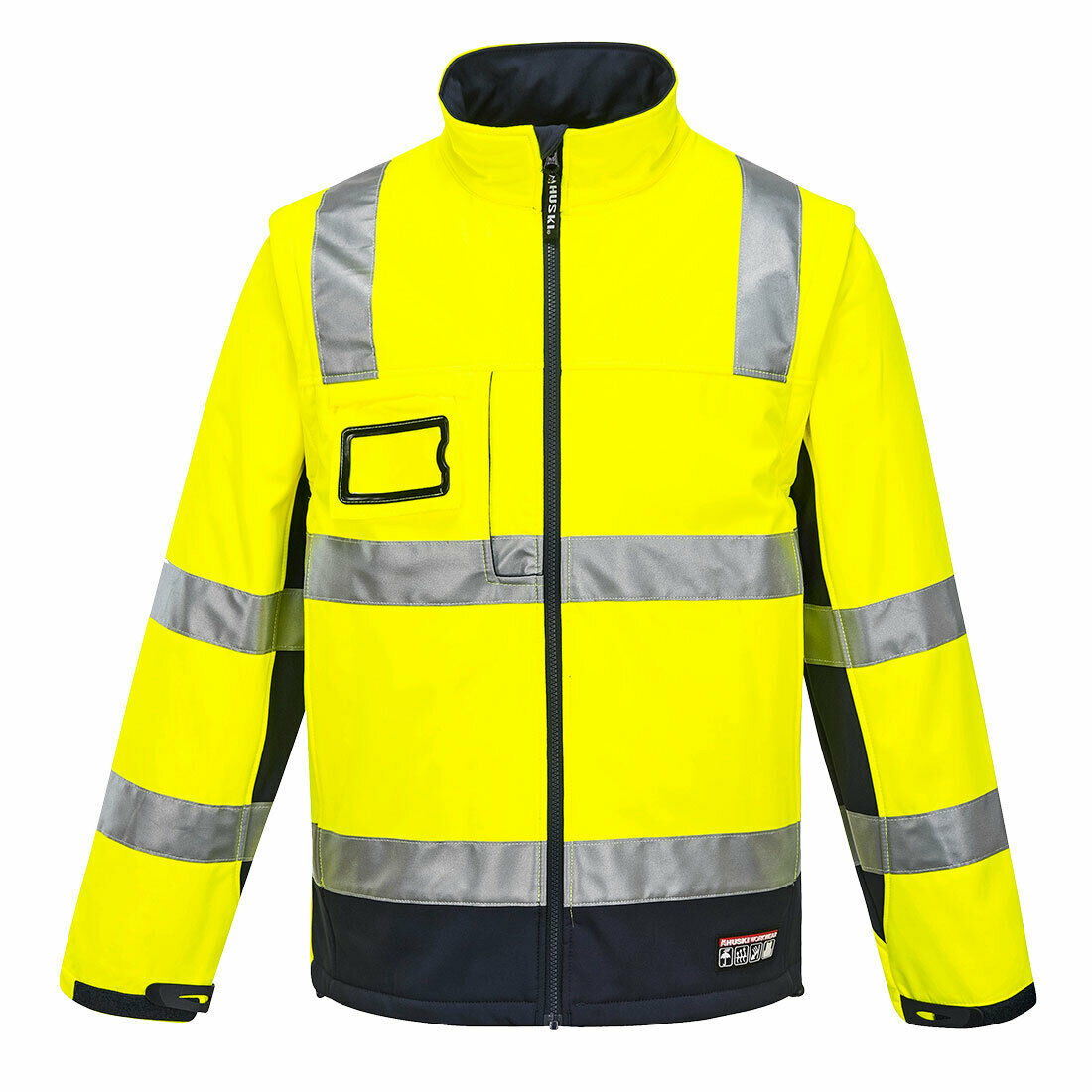 Portwest Mens Huski Chassis Jacket Softshell 2 in 1 Reflective Safety Tape K8074-KarWorkwear