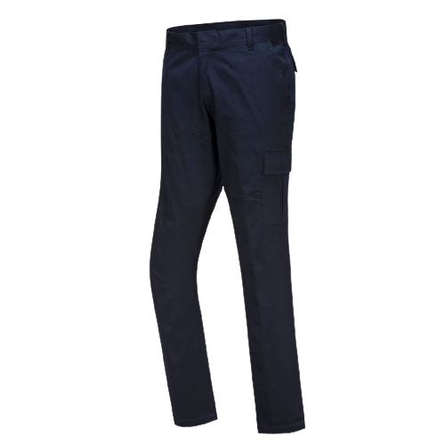 Portwest Stretch Cargo Combat Pants Slim Fit Reflective Trim Comfy Pant S231-KarWorkwear